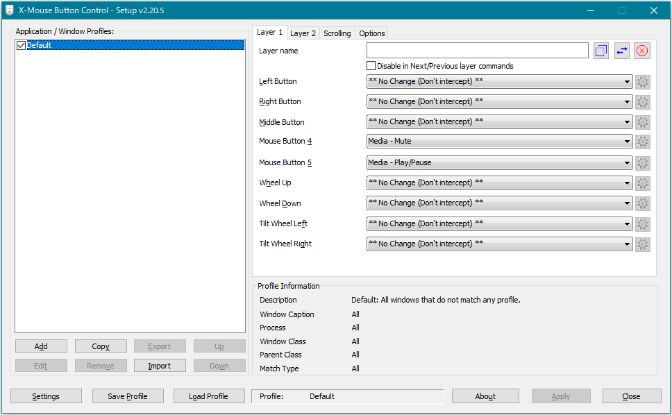 X-Mouse Button Control