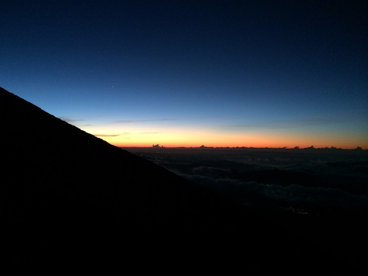 富士山 日の出直前