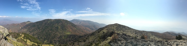 烏帽子岳山頂からのパノラマ写真